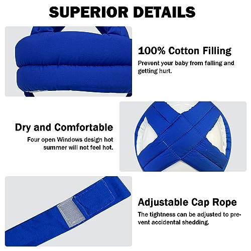 REFLYAWAY Baby Head Protector Baby Helmet for Crawling Walking, No Bumps Safety Head Adjustable Protective Cap for Walking, Playing (Sapphire Blue) - Image 4