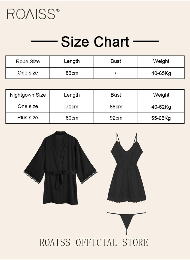 2-Piece Set of Women Pajamas with V-Neck Design Women Home Wear Set Same Color Outer Robe and Lace Element Nightgown - pzsku/Z66F0D7B69B125A4BA9A3Z/45/_/1699610312/f006fc4a-52e5-465b-bb40-143c1dd25252