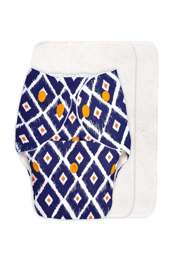 SuperBottoms BASIC Cloth Diaper For Baby | Washable & Reusable Cotton Cloth Diaper | 0-3 Years | Freesize | Adjustable | Reduces Rash | With 2 Quick Dry Pad/Insert | Tie-Dye | - Image 1