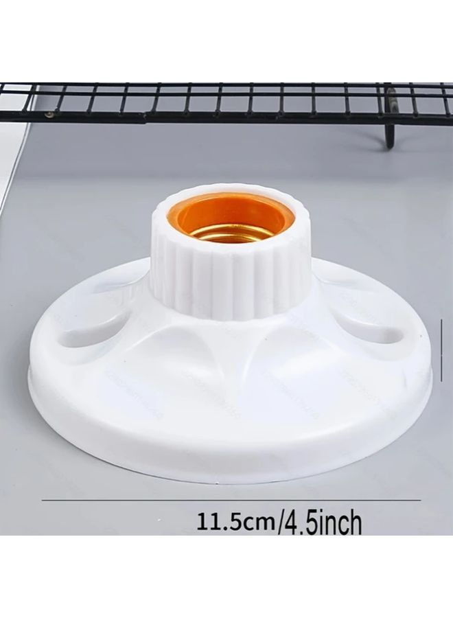 2pcs Ceiling Mount Hardware Threaded Base Sturdy Structure Ribbed Design Easy Install - Image 2