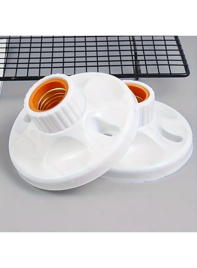 2pcs Ceiling Mount Hardware Threaded Base Sturdy Structure Ribbed Design Easy Install - Image 1