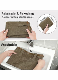 HomarKet Extra Large Blanket Storage Bag Under Bed Storage Tote for Comforters Clothes Linens Water Resistant and Breathable Closet Bags (Brown 2-Pack)  - Image 5