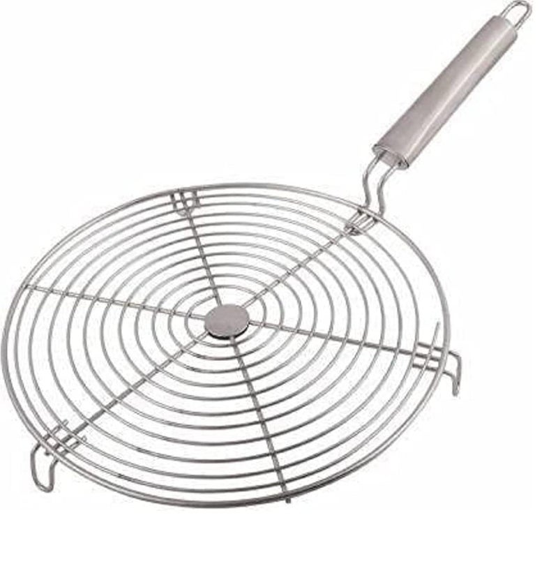 Bigining™ Roasting Net, Stainless Steel Wire Roaster, Papad Jali,Roti Grill,Chapati, Grill Chicken Grill Round Roaster(20cm) - Image 1