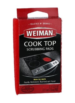 Weiman 3-Piece Non-Scratch Durable Cook Top Scrubbing Pad 12.7 x 7.9 cm  - Image 1