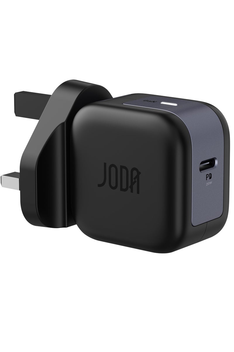 جودا اليابانية شاحن جداري بقوة 20 واط بمنفذ تايب سي - اسود - Image 1