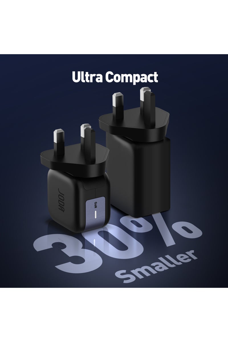 جودا اليابانية شاحن جداري بقوة 20 واط بمنفذ تايب سي - اسود - Image 4