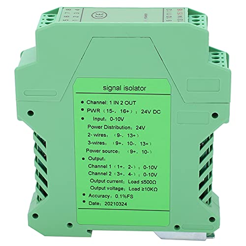 Shanrya Isolator, 0-10V To 0-10V Current Conditioner, Analog Isolator Transmitter Splitter, DIN Rail Mount, PLC Detect Conditioner for 2 or 3 Wire Transmitters - Image 1