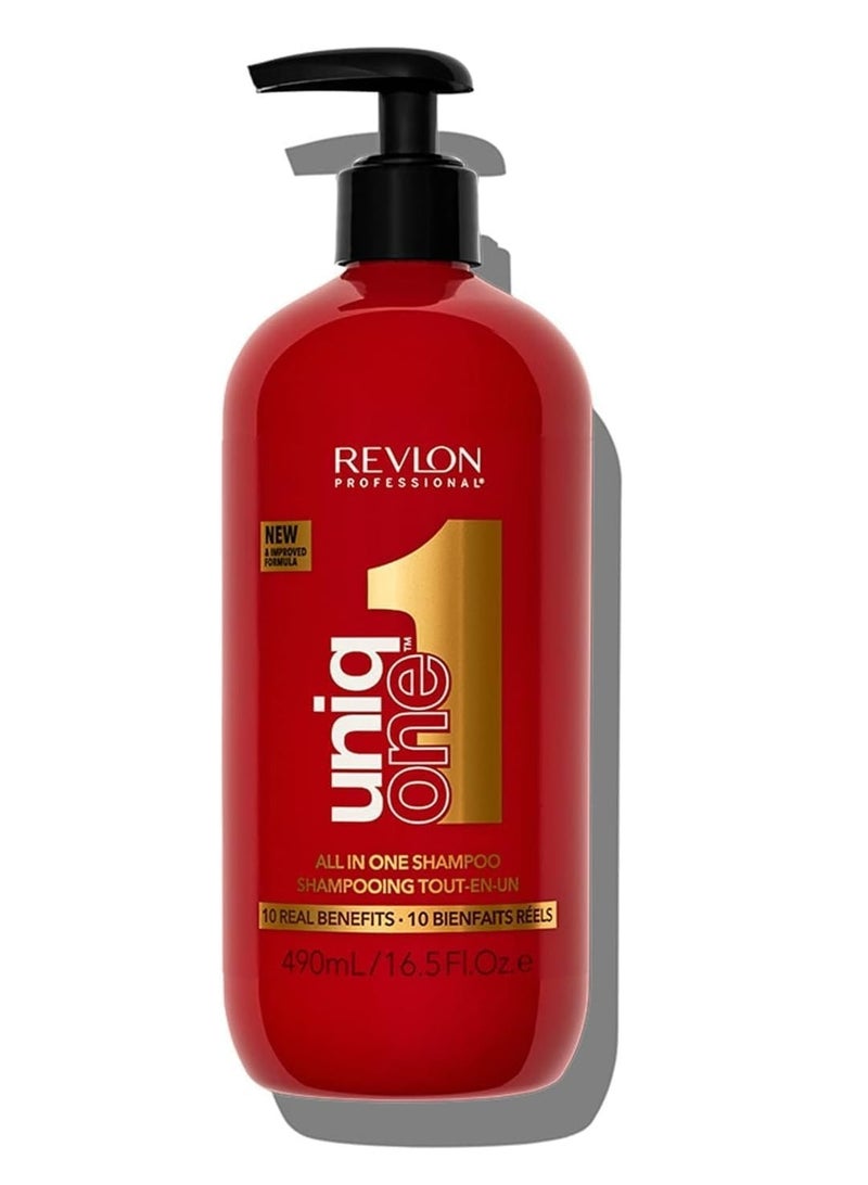 Revlon Uniq One All-in-One Shampoo 490 ml - Image 1