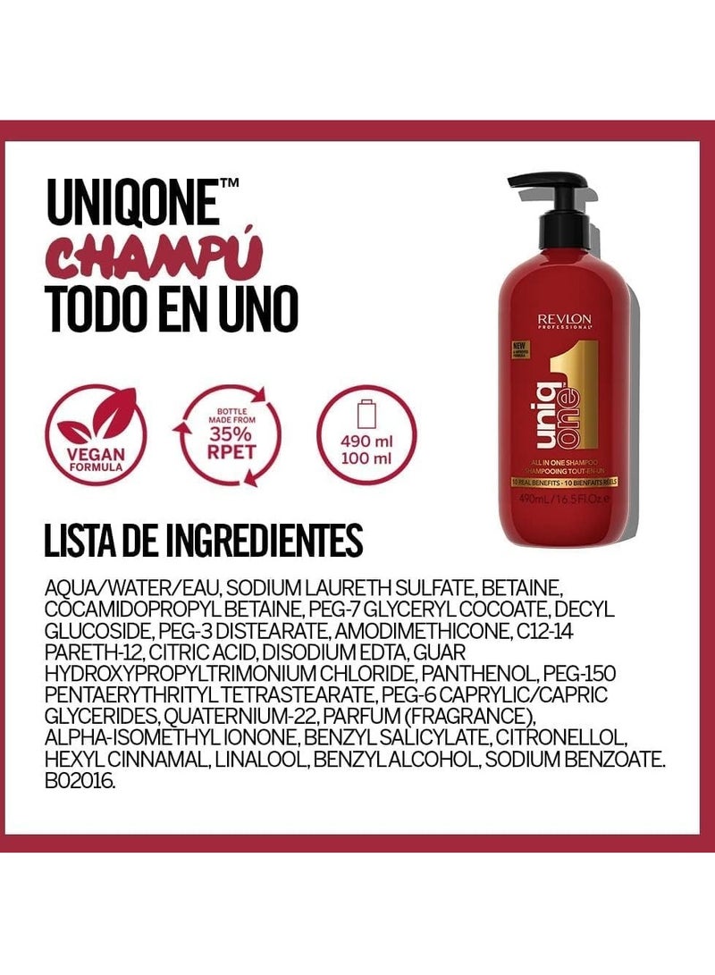 Revlon Uniq One All-in-One Shampoo 490 ml - Image 3
