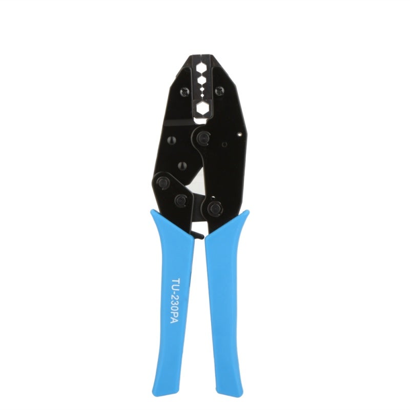 Crimping Press Pliers with Ratchet Device for BNC Connectors 8.22/6.48/5.41/2.5/1.72mm - Ergonomic Handle Design Locking Plier for Easy Operation - Image 1