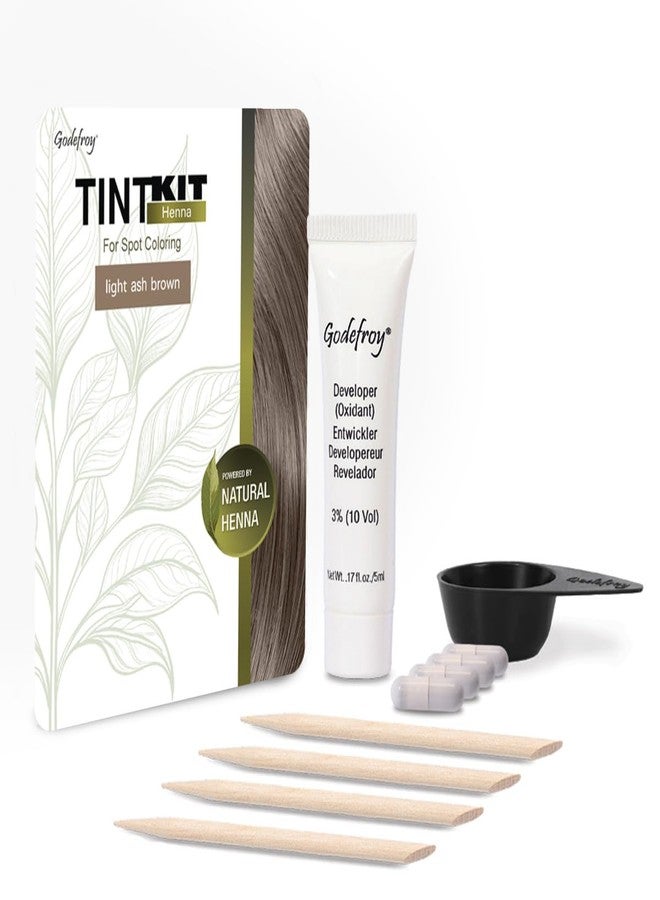 Godefroy Powered by Henna - Tint Kit 4 Applications | Light Ash Brown | Spot Hair Color Powered by Natural Henna - Image 1