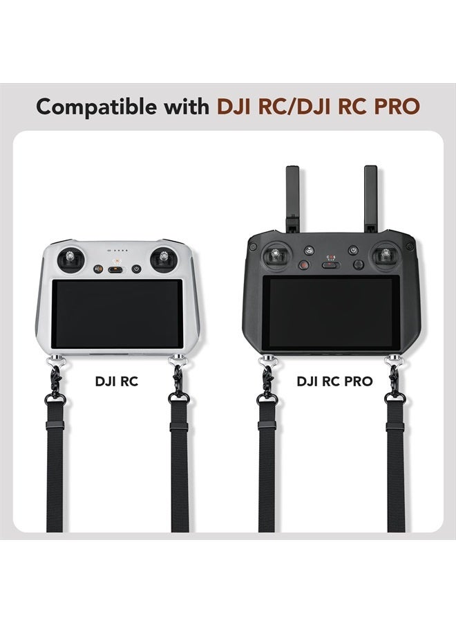 Lykus 2023 Lanyard/Neck Strap/Leash for DJI RC/RC 2/RC Pro, Black Strap, Crown-shaped Screws, Compatible with DJI Air 3,DJI Mini 3/Pro,Mavic 3 Pro/Classic - Image 2