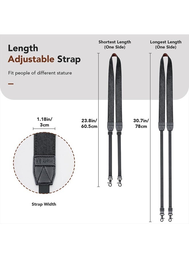 Lykus 2023 Lanyard/Neck Strap/Leash for DJI RC/RC 2/RC Pro, Black Strap, Crown-shaped Screws, Compatible with DJI Air 3,DJI Mini 3/Pro,Mavic 3 Pro/Classic - Image 4