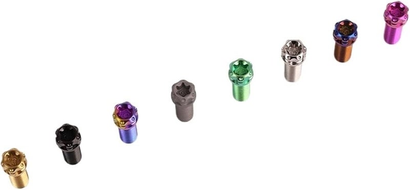 مجموعة براغي رأس سداسي شفة دراجة نارية من التيتانيوم أزرق M8x60mm - Image 4