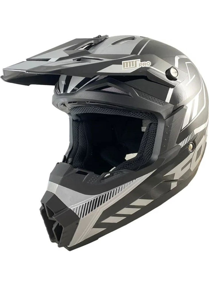 Ebakbak Motorcycle Ce Approved Washable Helmet Inside Cross Helmet Forza Silver  - Image 1