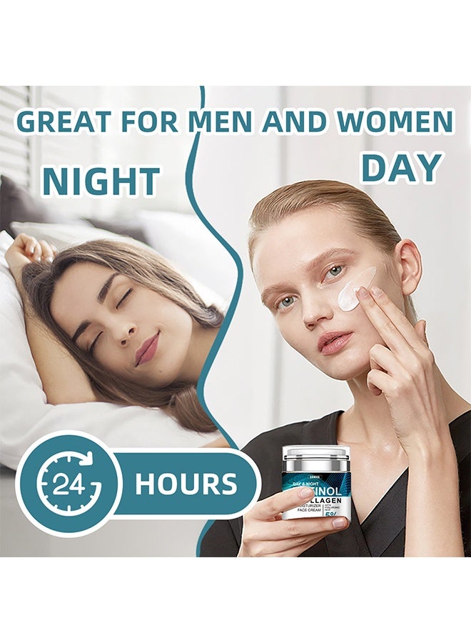 سوماكس كريم وجه مرطب بالريتينول والكولاجين، كريم ريتينول مضغوط، يخفف الخطوط الدقيقة، مضاد للتجاعيد ويشد البشرة 50 مل - Image 3