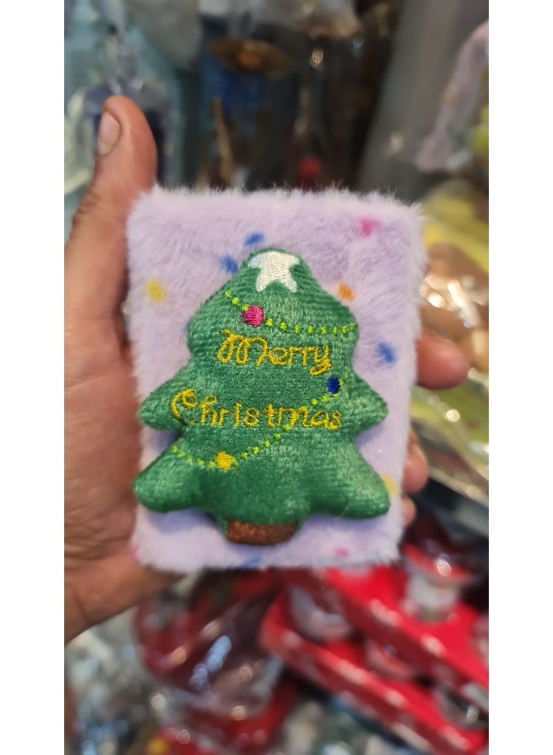 Fluffy Christmas Notebook Collection - 4 Cute Designs (Reindeer, Snowman, Tree)