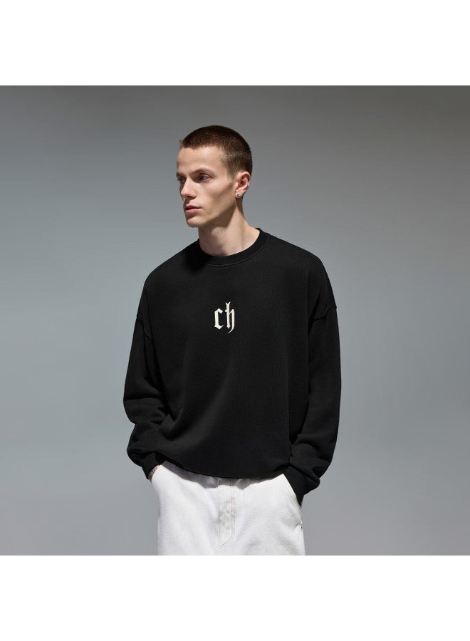 Chinism Ch Men's American High Street Loose Pullover Couple Heavyweight Classic Crewneck Sweatshirt Sc20071016 - Image 3
