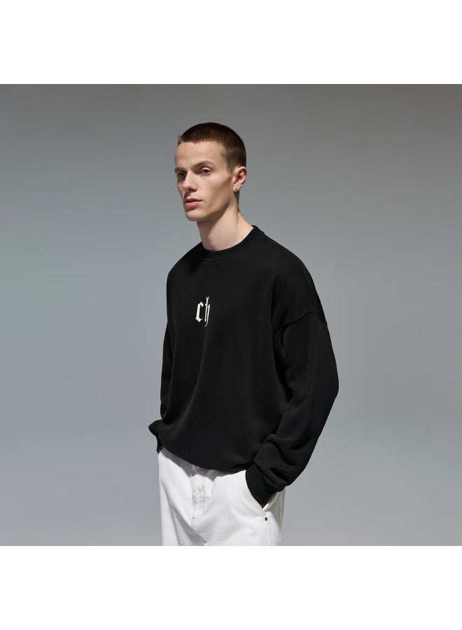 Chinism Ch Men's American High Street Loose Pullover Couple Heavyweight Classic Crewneck Sweatshirt Sc20071016 - Image 2