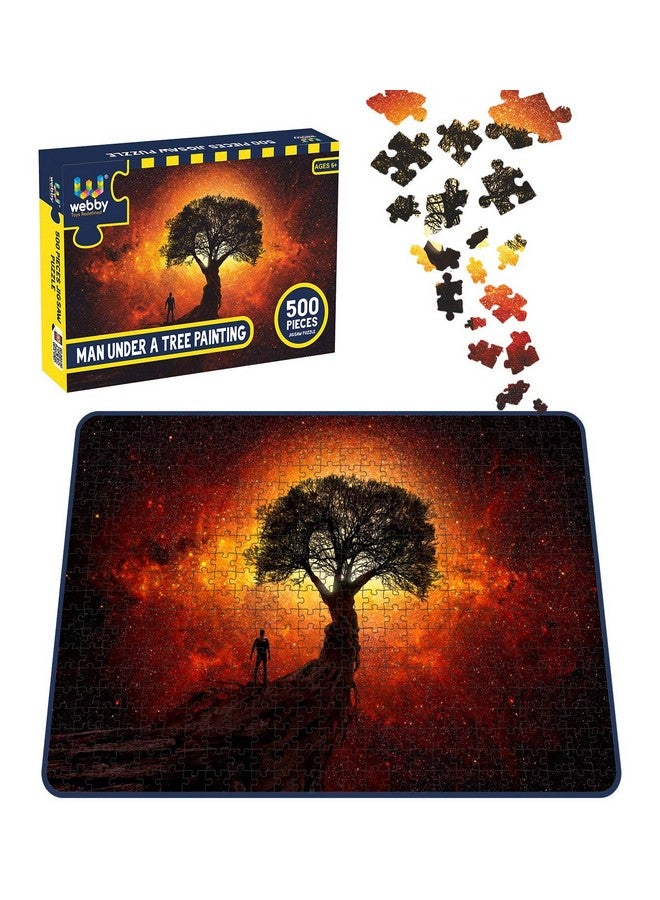 Webby Man Under A Tree Painting Jigsaw Puzzle, 500 Pieces - Image 3