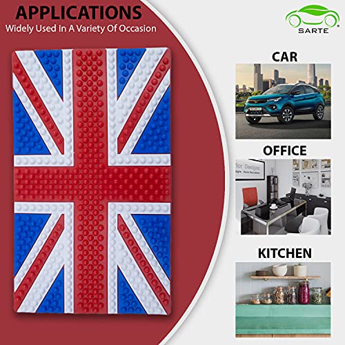SARTE QM-90 Car Dashboard Mat, Car Non Slip Dashboard Mat, Anti Slip Rubber Mat Original Washable Mat Suitable for All Cars (1 Pcs-Large Size) Multi-Colored - Image 5