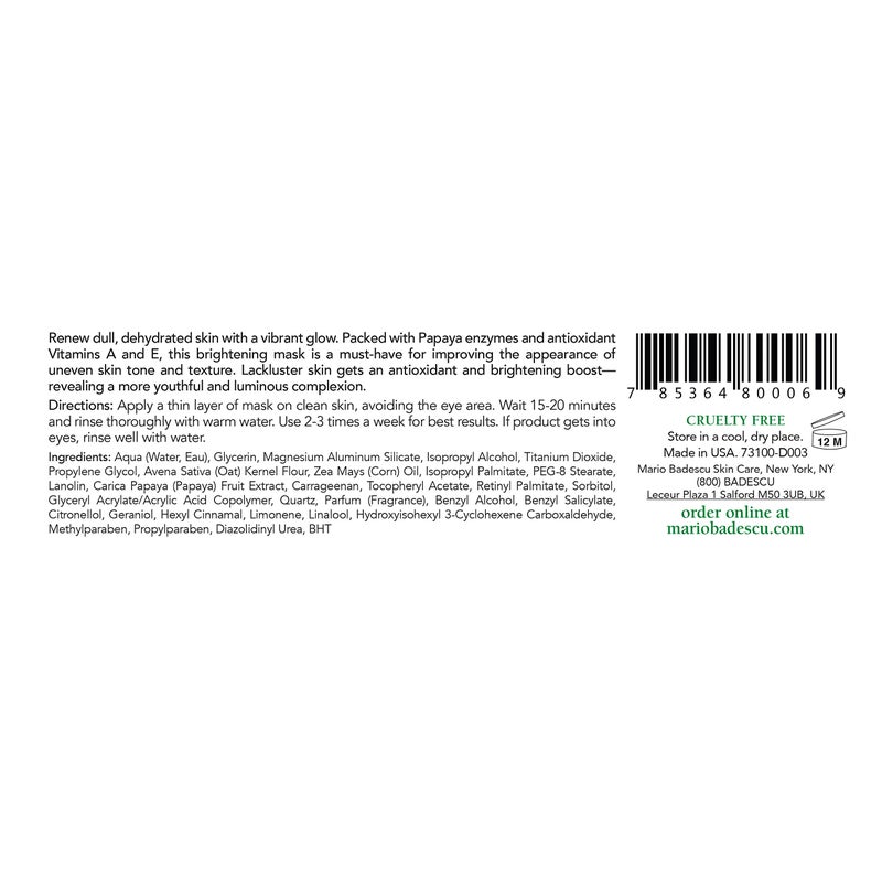 Mario Badescu Enzyme Revitalizing Mask - Infused with Nourishing Fruit Enzyme - Moisturizing Facial Mask for Radiant, Hydrated Skin and Revived Complexion - Ideal for Combination or Dry Skin - Image 2