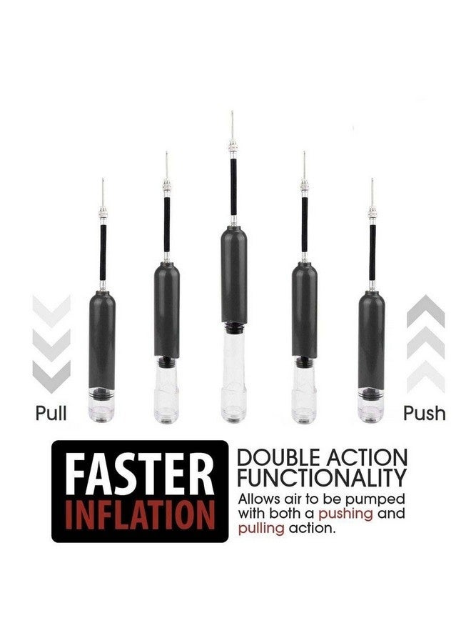 Beauenty Ball Pump, Mini Hand Air Pump with Needle, Portable Two-way Push and Pull Inflating System, Hand Pump for Basketball, Soccer, Football, Volleyball and Other Inflatable Equipment - Image 2