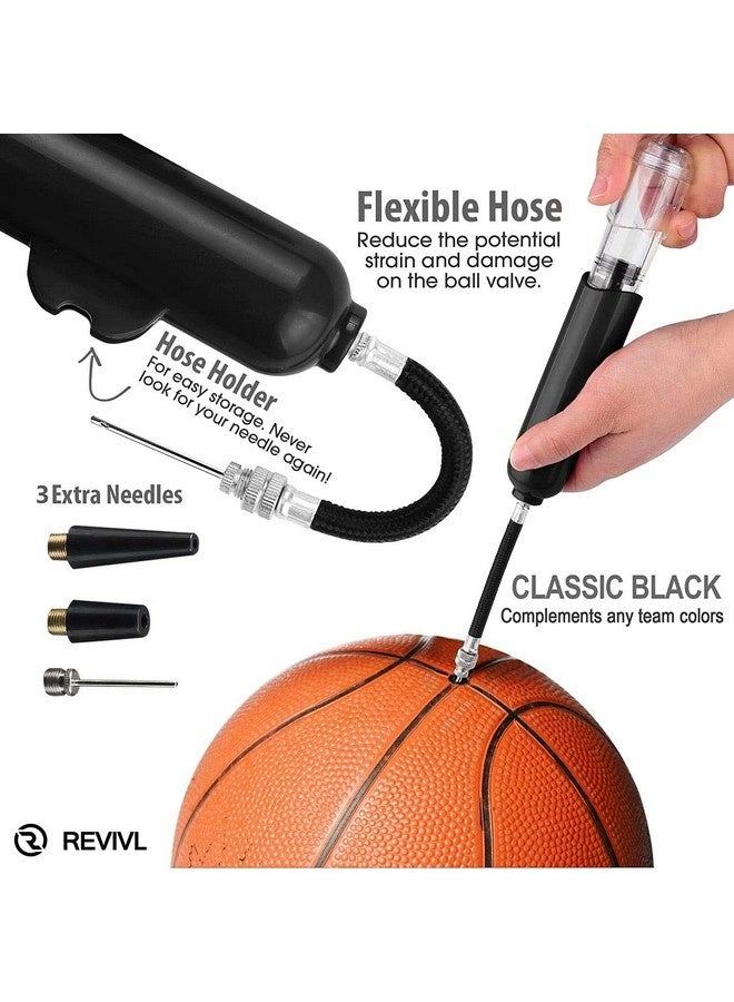 Beauenty Ball Pump, Mini Hand Air Pump with Needle, Portable Two-way Push and Pull Inflating System, Hand Pump for Basketball, Soccer, Football, Volleyball and Other Inflatable Equipment - Image 3