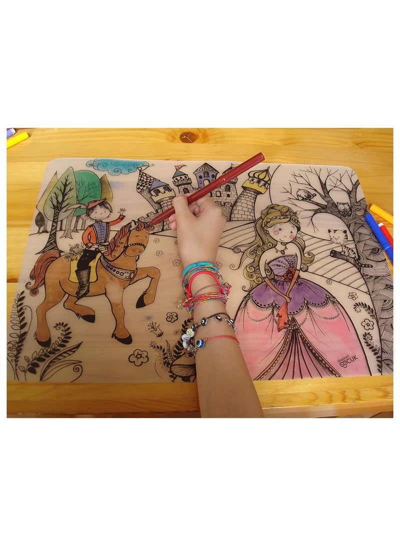 Funny Mat Washable Silicone Coloring Pads Notebooks and Mat Amusement Park - Image 3