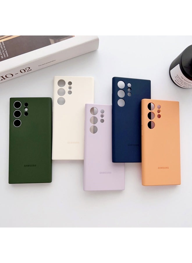Generic - For Samsung Original S23Ultra Liquid Silicone Mobile Phone Case S23 Full Edge Protection Rear Case S23 + Set-Color:Light Purple-Applicable Model:S23 (bare Shell Without Packaging) - Image 1