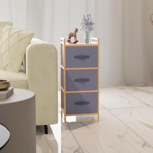 Lifelong Multipurpose Storage 3-Drawer Fabric Closet| Kitchen and Bedroom Drawer Organizer | Large Fabric Drawers, Shelves with Wooden Frame, Ideal for Clothes| Home & Office Organization - Image 1