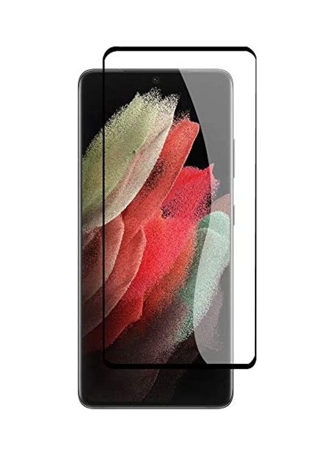 ICS Tempered Glass Screen Protector For Samsung Galaxy S21 Ultra 5G Clear/Black - Image 1