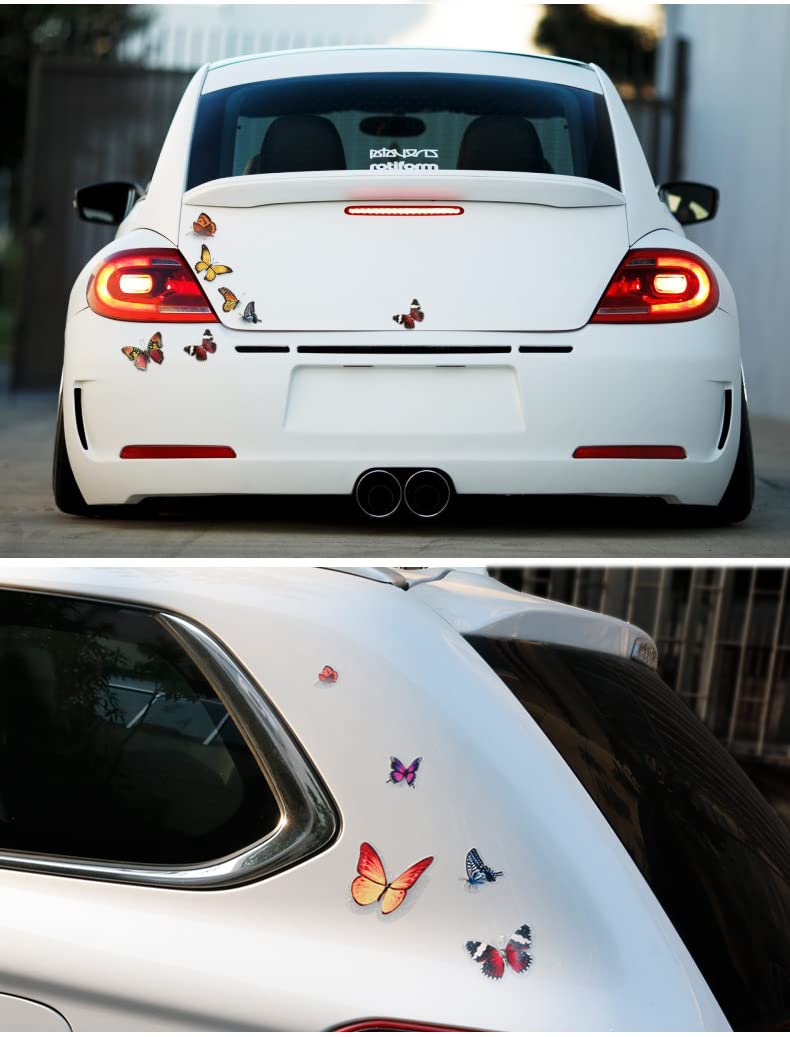 Fsforcar Butterfly Vinyl Car Stickers, Butterflies Insect Scratch Cover Waterproof Bumper Decals for Automotive, Motorcycle, Helmet, Luggage, Window, Wall, Home Decor, Easter (Type A) - Image 3