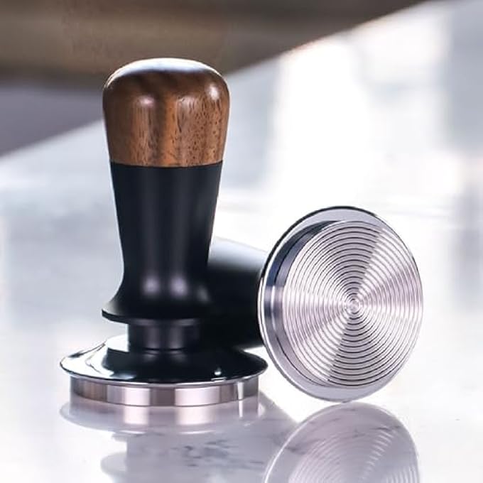 Dpofirs 51Mm 58Mm Espresso Tamper Spring Loaded Coffee Tamper Calibrated Coffee Tamper Walnut Wooden Handle Stainless Steel Base Coffee Hand Tamper For Coffee Making 51Mm  201In - Image 3