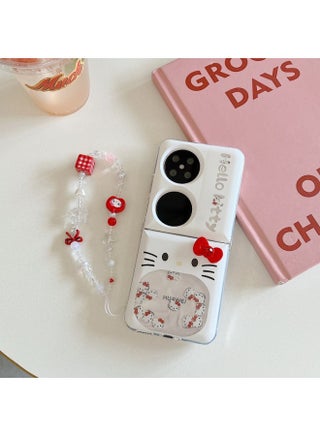 Quicksand Cat Bow For Glory MagicVFlip Folding Screen Phone Case Millet Mix Flip Hard Case-Colour:Quicksand Kt Cat Bow + Bracelet-Applicable Model:Samsung W25 Flip - pzsku/Z66F1CC550535A45C83BDZ/45/1744017860/d909e717-6166-41cf-89af-e5f36ef94e02