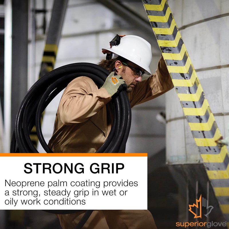 Superior Glove قفاز مقاوم للهب من سوبرير جلوف مع راحة نيونبرين - دكستري S13FRNE (زوج واحد من القفازات المتوسطة) - Image 5