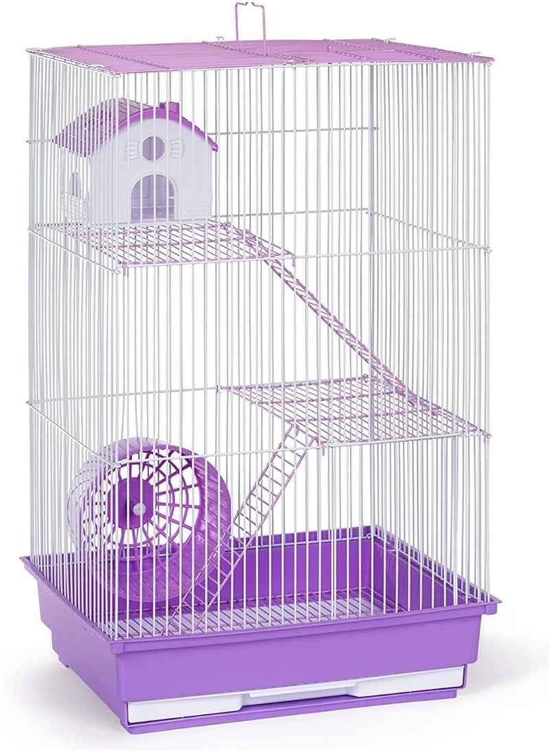 vsell24 Three Stages Lightweight High Bottom Basin Small Animal Cage For Hamster Chinchilla Gerbil And Mouse 53X28X35Cm 