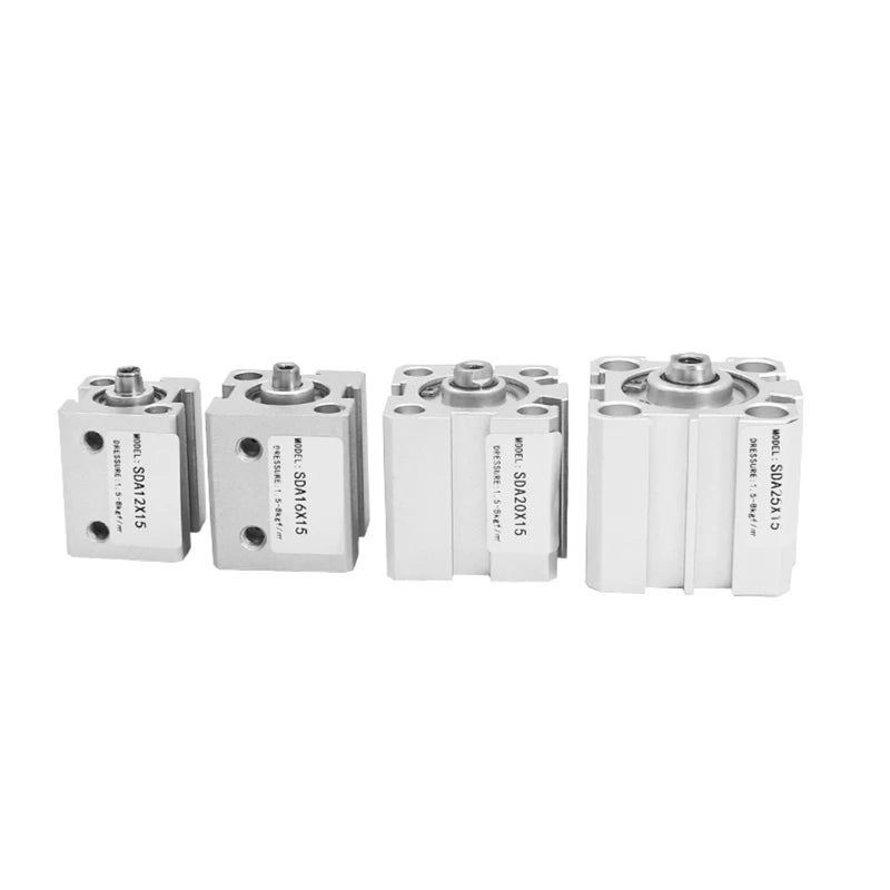 Compact Thin Air Cylinder Double Acting 40mm Bore 15mm Stroke Pneumatic Cylinder - Image 5