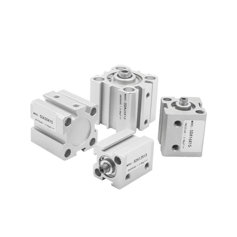 Compact Thin Air Cylinder Double Acting 40mm Bore 15mm Stroke Pneumatic Cylinder - Image 3
