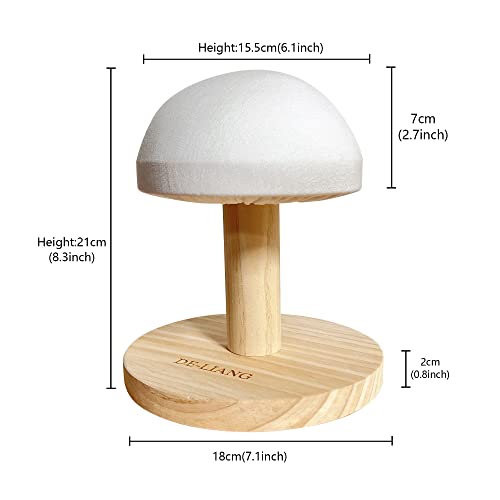 DE-LIANG Bra Wooden Ironing Board Mini Iron Padded Sleeve Pillow Board Stool with Round Base for Small Table top Pressing pad ham, Long-7.1 Inch, (DLIB50-BEIGE) - Image 3