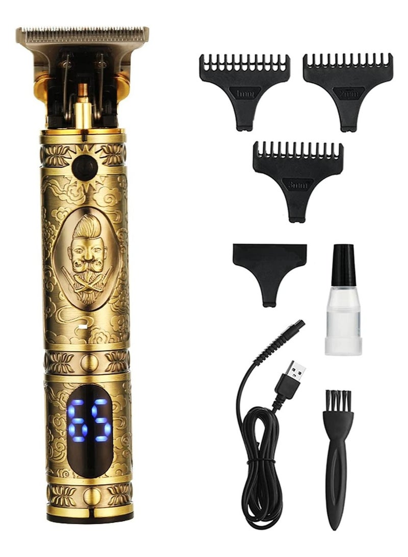 VGR Hair Clippers for Men Electric Haircut Hair Trimmer with Guide Combs LCD Display Adjustable Cordless & Rechargeable Electric Shaver Haircut Clipper for Beginners Salon Barbers Trimming - Image 1