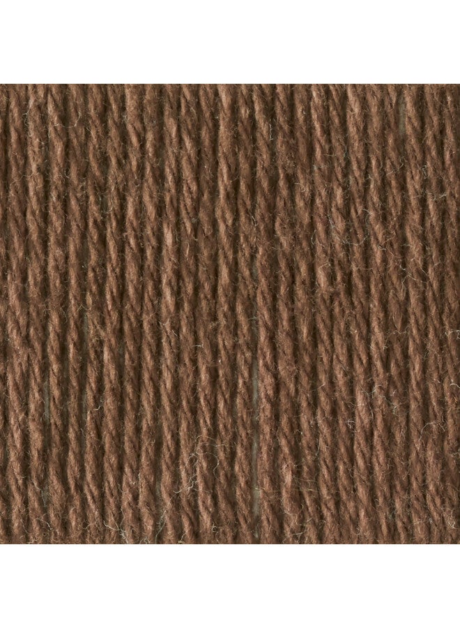 Lily Sugar 'N Cream The Original Solid Yarn, 2.5oz, Medium 4 Gauge, 100% Cotton - Warm Brown - Machine Wash & Dry - Image 2