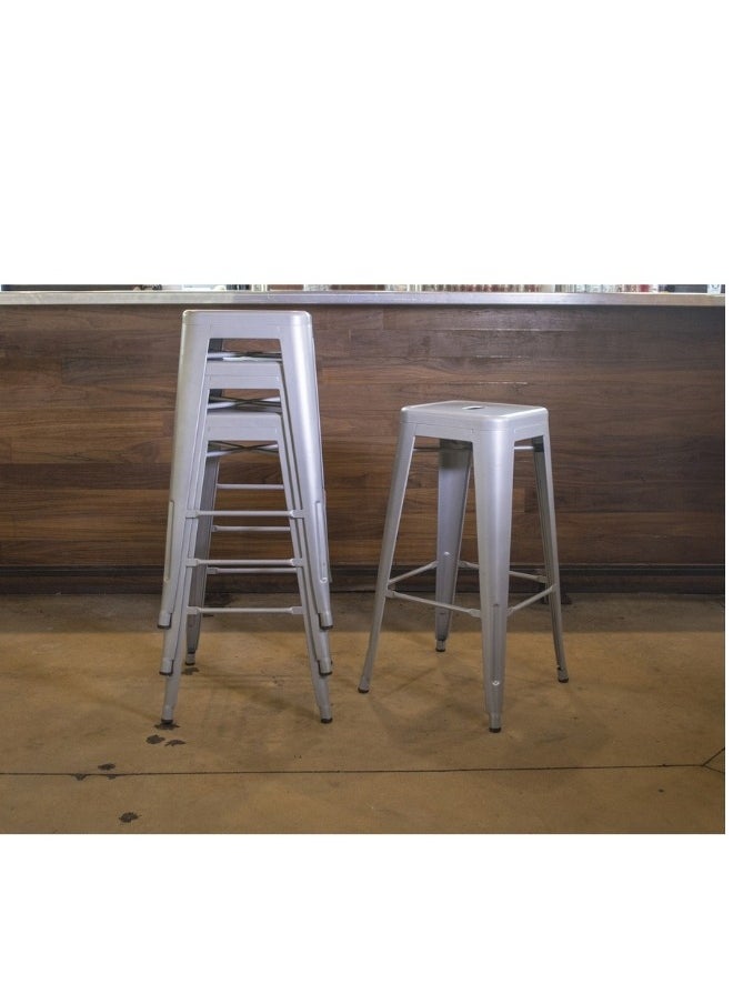 SMART HOME Cafe Chair, Dining Chair, Sturdy Steel Single High Chair for Dining Room/Kitchen/Party  - Image 2