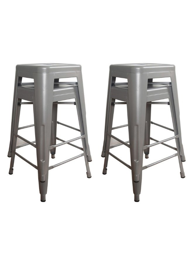 SMART HOME Cafe Chair, Dining Chair, Sturdy Steel Single High Chair for Dining Room/Kitchen/Party  - Image 3