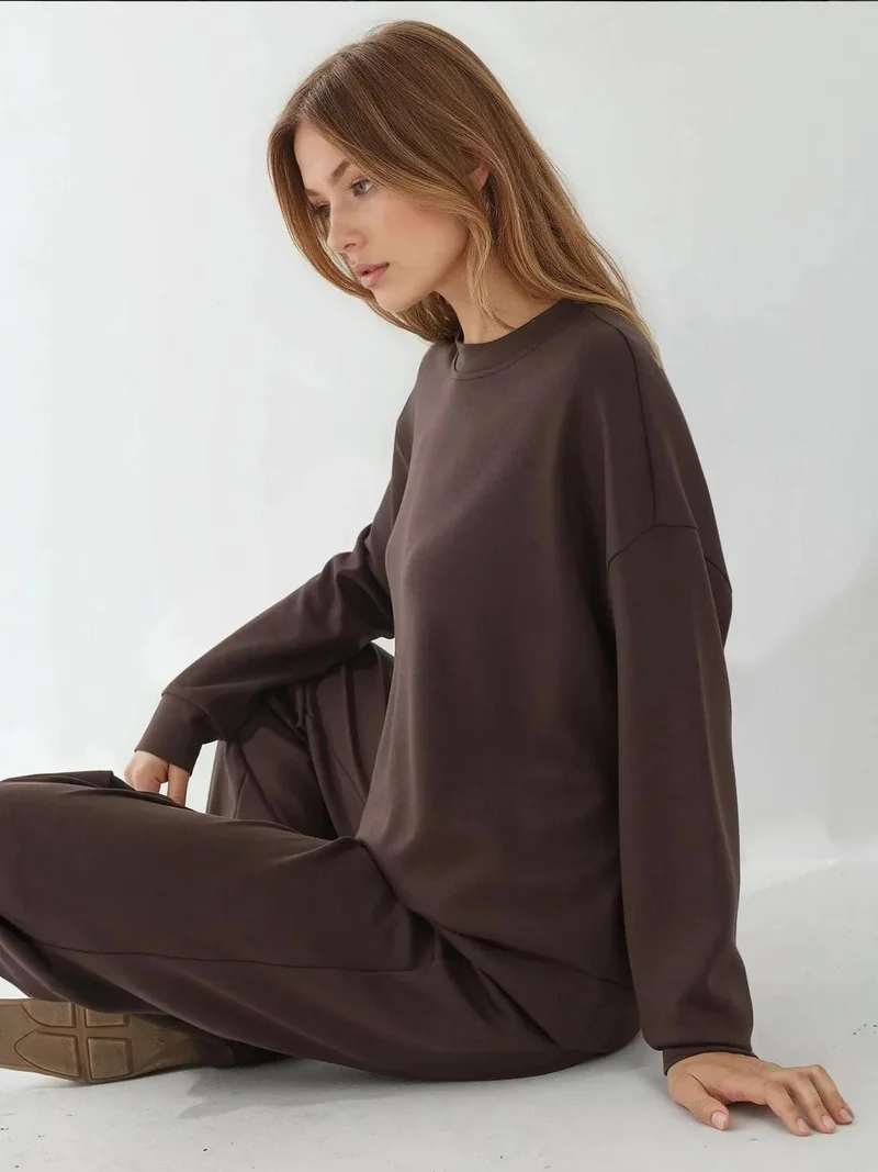 هيكاب بلوزة قطنية أساسية بلمسة مودال