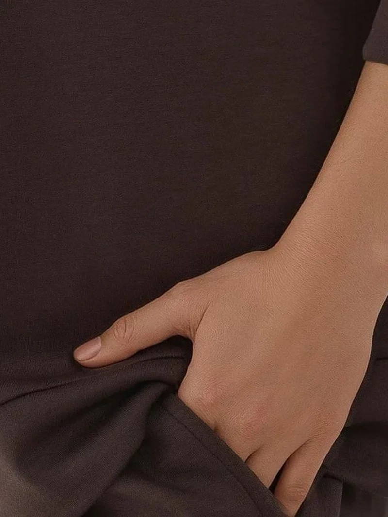 هيكاب بلوزة قطنية أساسية بلمسة مودال