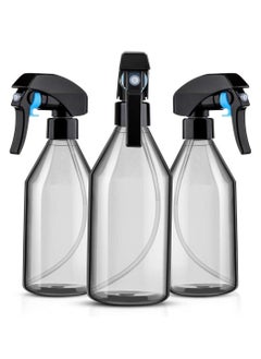 Plastic Spray Bottles for Cleaning Solutions, 10 oz Reusable Empty Container with Durable Black Trigger Sprayer 3 Pack