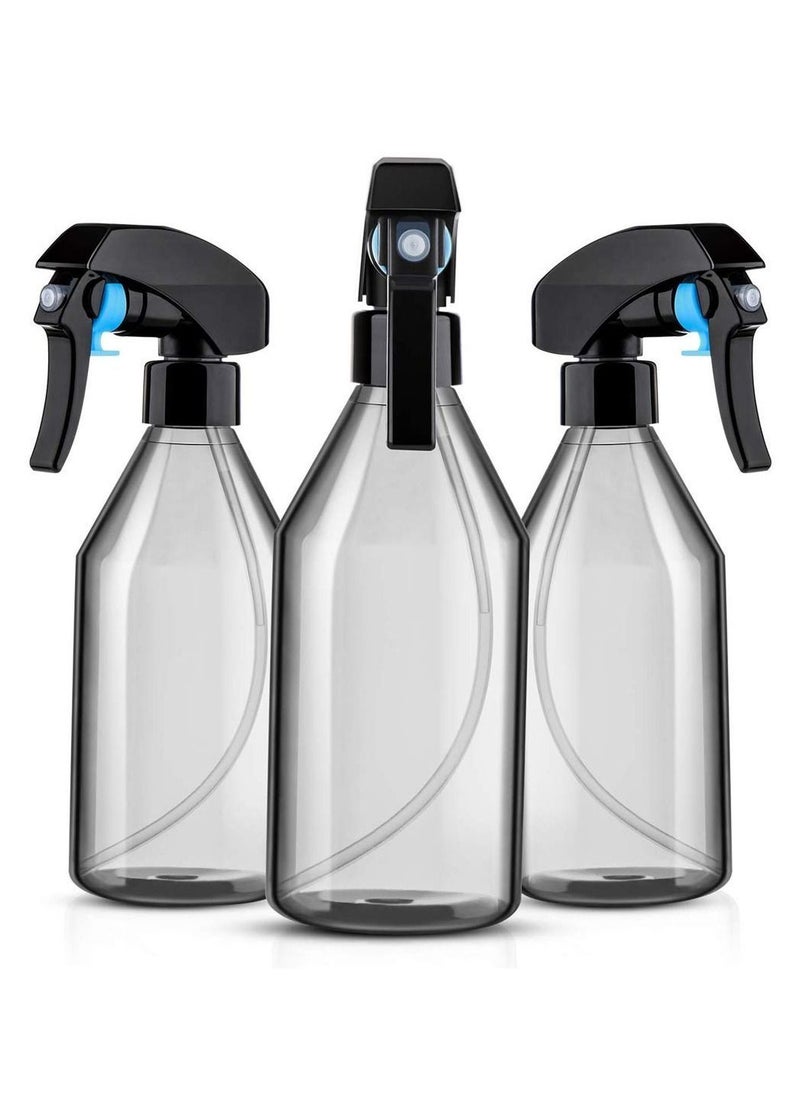 Y&D - Plastic Spray Bottles for Cleaning Solutions, 10 oz Reusable Empty Container with Durable Black Trigger Sprayer 3 Pack - Image 1