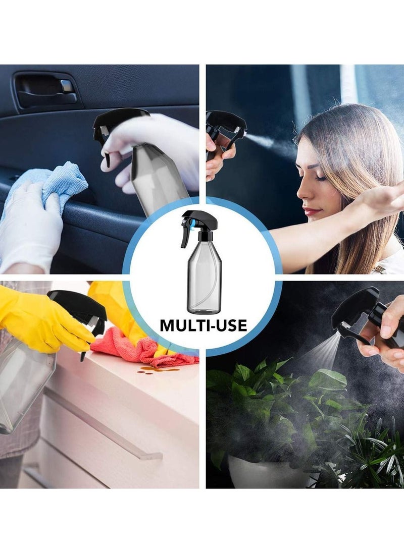 Y&D - Plastic Spray Bottles for Cleaning Solutions, 10 oz Reusable Empty Container with Durable Black Trigger Sprayer 3 Pack - Image 1