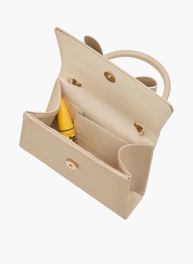 Flora Bella By Shoexpress Womens Bow Detail Satchel Bag With Magnetic Closure